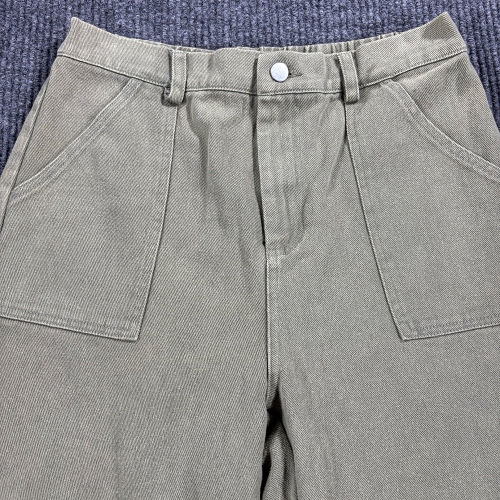 Cloud Ten Jogger Pants Women Large Olive Green High Rise Cotton Twill CP10439Y